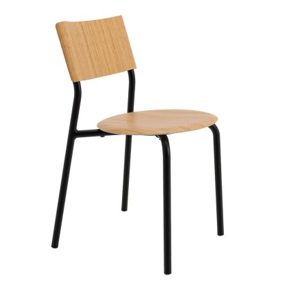 SSD Stuhl, Metall/Holz, Eiche, Graphitschwarz