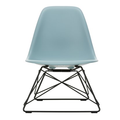 Eames Plastic Side Chair LSR, Eisgrau, Ohne Polsterung, Pulverbeschichtet basic dark