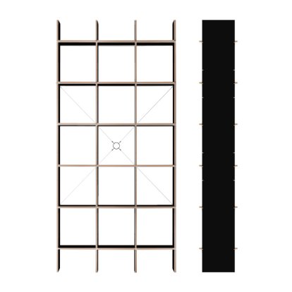 FNP 4 Regal, MDF schwarz