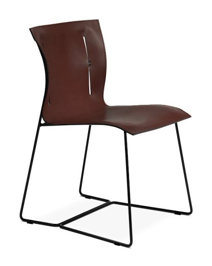 Cuoio Stuhl, Leder Saddle maron, Ohne Armlehnen