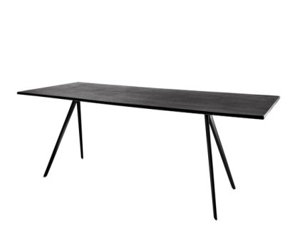 Baguette Outdoor Tisch, Italienischer Schiefer, Schwarz, 160 x 90 cm