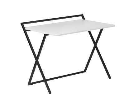X-Press Schreibtisch, Melamin weiß / schwarz