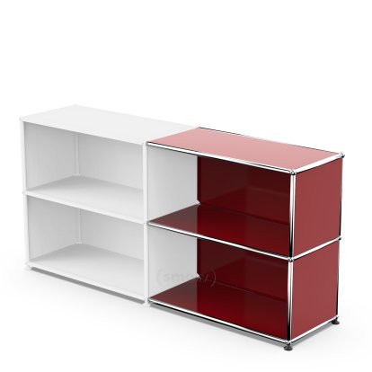 USM Haller Anbaupaket Horizontal 2, USM rubinrot, 35 cm