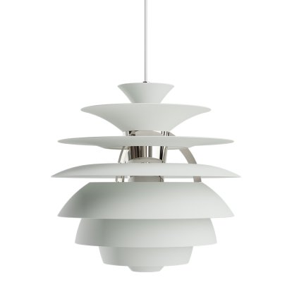 PH Snowball Pendelleuchte, Dusty green / Chrome