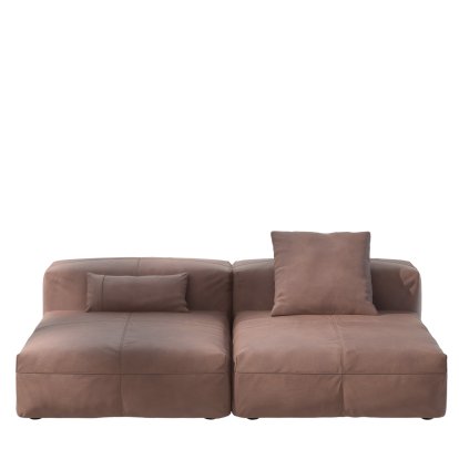 Vetsak Sofa Set 1, L, Leather - Stone, Mit Kissen