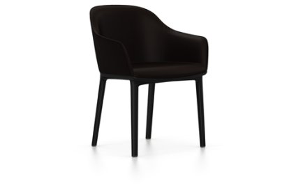 Softshell Armchair, Basic dark, Plano, Braun, Filzgleiter für harte Böden