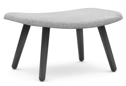About A Lounge Ottoman AAL 03, Hallingdal 130 - hellgrau, Eiche schwarz lackiert