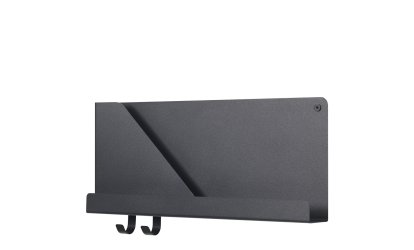 Folded Wandregal, H 22 x B 51 cm, Schwarz