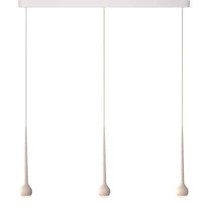 Falling Sun Pendelleuchte, Sand white, 3 Schirme