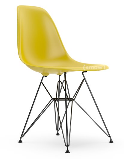 Eames Plastic Side Chair DSR, Senf, Ohne Polsterung, Ohne Polsterung, Standardhöhe - 43 cm, Beschichtet basic dark