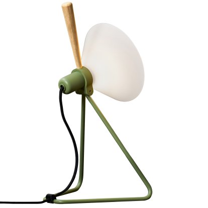 Model 356 Tischleuchte, Olive green / light oak