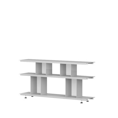 Zoll D Regal, Lichtgrau, 140 cm, H 33 cm / H 22 cm