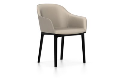 Softshell Armchair, Basic dark, Leder (Standard), Sand, Filzgleiter für harte Böden