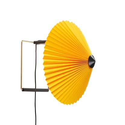 Matin Wandleuchte, Ø 300 mm, Yellow, Brass polished