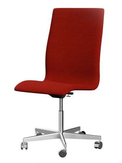 Oxford Bürodrehstuhl, Ohne Armlehnen, Mittelhoher Rücken, Rollfuß, Hallingdal 65, 600 - Orange