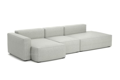 Mags Soft Sofa Kombination 4, Armlehne links, Hallingdal 110 - weiß/grau