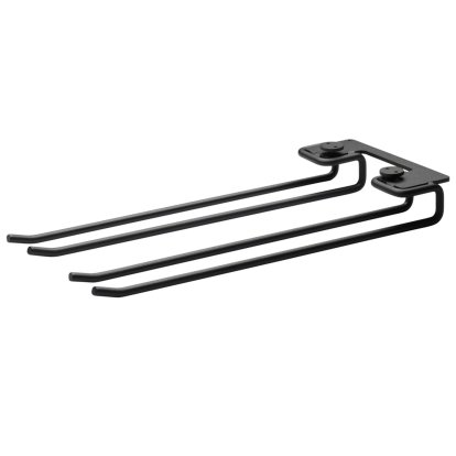 String System Glasaufhängungen (2er Set), B 13,5 x H 3 x T 30 cm, Schwarz