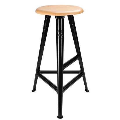 Rowac-Schemel Modell I - 75 cm, Buche, Schwarz glänzend