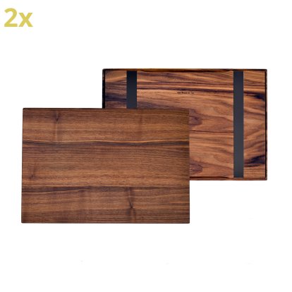 Holzauflage (2er Set) für USM Haller Regale, Größe L, 50 cm x 35 cm, Amerikanischer Nussbaum