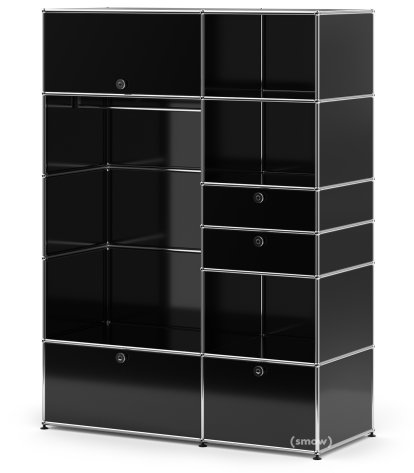 USM Haller Garderobenschrank Typ 1, Graphitschwarz RAL 9011