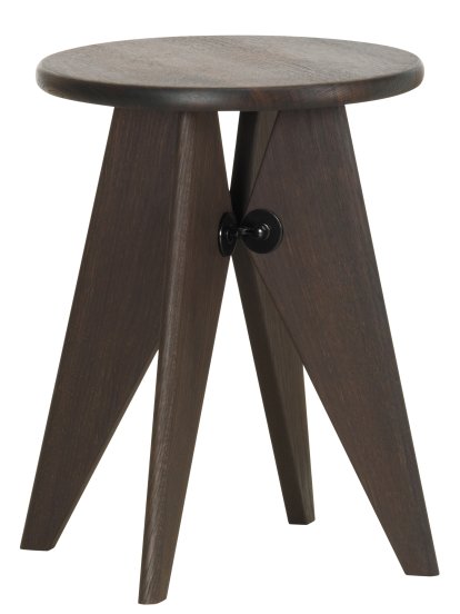 Tabouret Bois, Eiche dunkel, lackiert