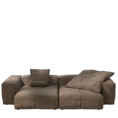 Vetsak Sofa Set 2, XL, Leather - Cacao, Mit Kissen