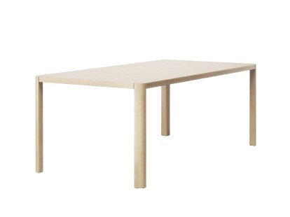 1140 Tisch, L 200 x B 100 cm, Eiche aufgehellt, Aluminium schwarzgrau