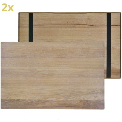 Holzauflage (2er Set) für USM Haller Regale, Größe L, 75 cm x 50 cm, Eiche, weißgeölt