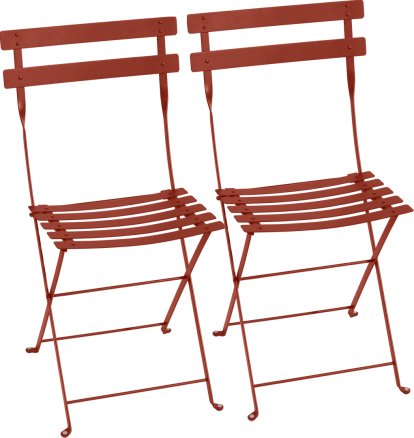 Bistro Klappstuhl 2er-Set, Ockerrot