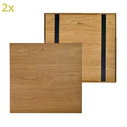 Holzauflage (2er Set) für USM Haller Regale, Größe L, 50 cm x 50 cm, Eiche, naturgeölt