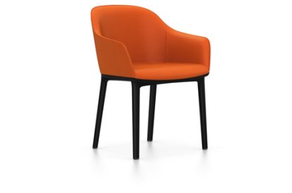 Softshell Armchair, Basic dark, Plano, orange, Gleiter für Teppichboden