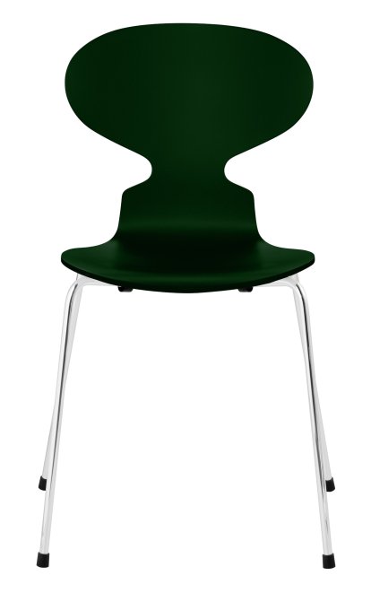 Ameise 3101 Stuhl, Lack, Evergreen, Chrome