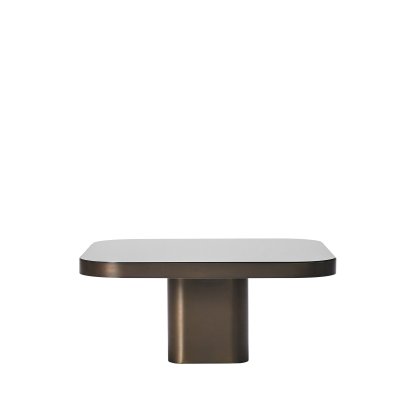Bow Couchtisch, Messing brüniert, H 31 x B 70 x T 70