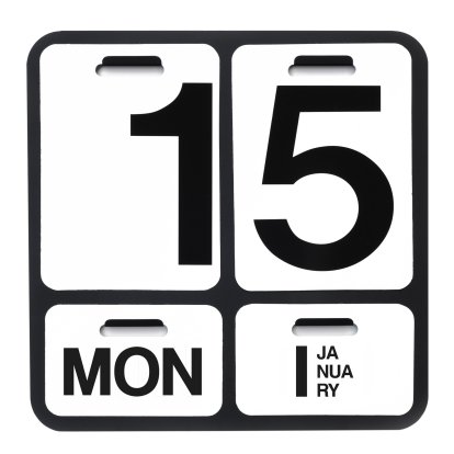 Formosa Wandkalender, Englisch, Schwarz / Schrift schwarz