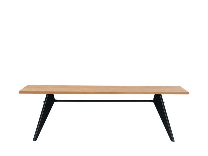 EM Tisch, 240 x 90 cm, Eichenfurnier natur, Naturholz Schutzlack, Tiefschwarz