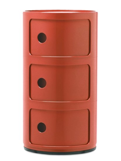 Componibili Container rund 3 Fächer, Orange
