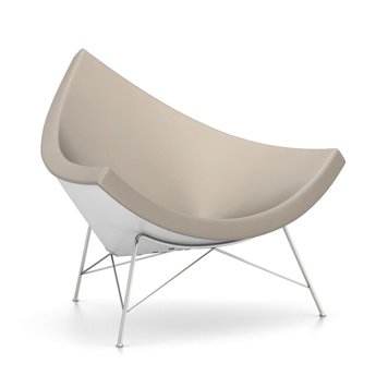 Coconut Loungestuhl, Leder (Standard), Sand