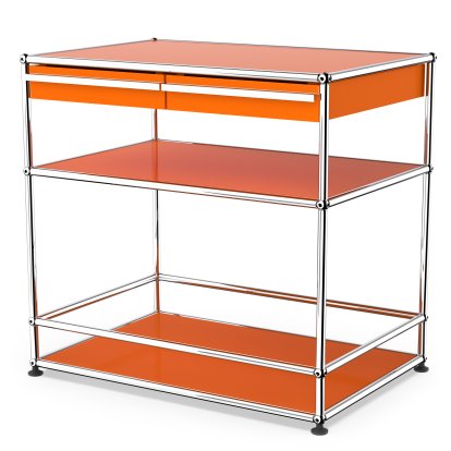 USM Haller Bar Sideboard mit Schubladen, Reinorange RAL 2004