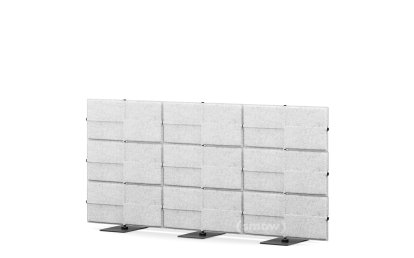 USM Privacy Panels Akustikwand, 2,25 m (3 Elemente), 1,09 m (3 Elemente), Hellgrau