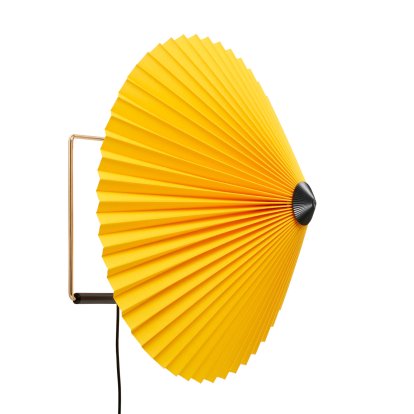 Matin Wandleuchte, Ø 380 mm, Yellow, Brass polished