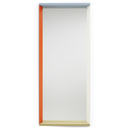 Colour Frame Spiegel, Groß (58cm x 140 cm), Blau / Orange