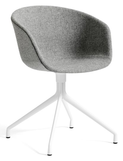 About A Chair AAC 21 Stuhl, Hallingdal 130 - hellgrau, Aluminium weiß pulverbeschichtet