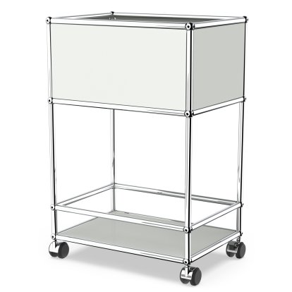 USM Haller Bar Sideboard Typ 2, Lichtgrau RAL 7035, Weiche Rollen für harte Böden
