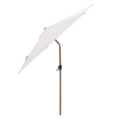 Sunshade Sonnenschirm, Wood look - Dusty white