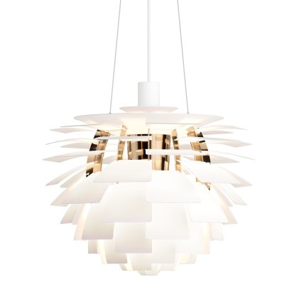 PH Artichoke (Zapfen) Pendelleuchte, Soft white / Messing, Ø 48 cm