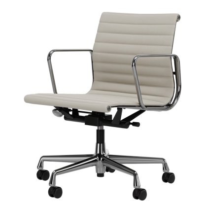 Aluminium Chair EA 117, Poliert, Leder (Standard), Snow