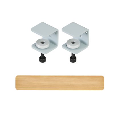 Tiptoe Wandregal Eiche massiv, Wandregal 120 cm, Blassblau