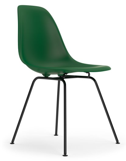 Eames Plastic Side Chair DSX, Smaragd, Ohne Polsterung, Ohne Polsterung, Standardhöhe - 43 cm, Beschichtet basic dark