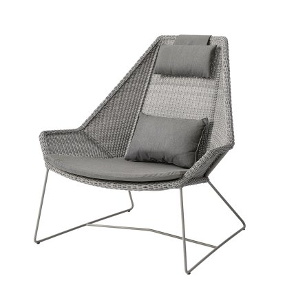 Breeze Loungesessel Highback, Taupe, Natté - Taupe