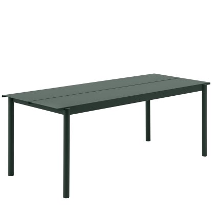 Linear Steel Tisch, L 200 x B 75 cm, Dark green